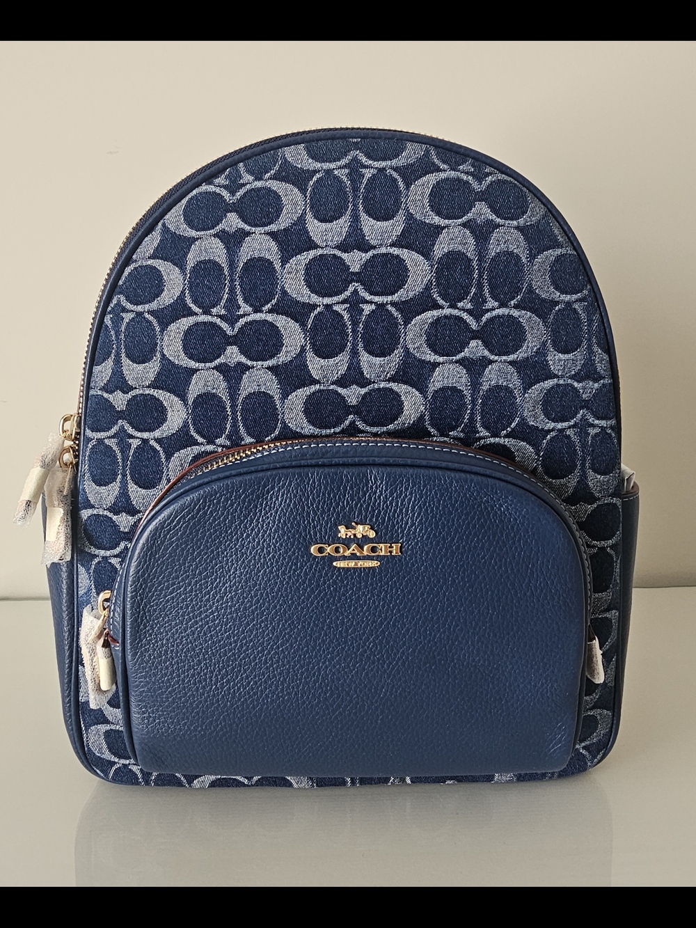 Coach Court Backpack in Signature Denim